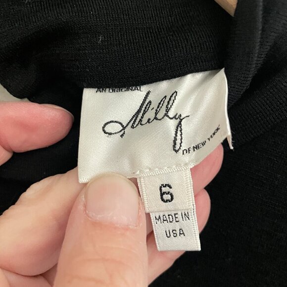 Milly NY Long Sleeve Mixed Material Shift Dress Size 6 - Picture 4 of 5